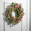 Sullivans Artificial Mixed Spring Florals Wreath 22"H; Pink - 3 of 3
