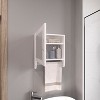 Vynxaria 19.7" H x 17.7" W Mirror Medicine Cabinet with Towel Rack, One Door and Two Interior Shelves for Bathroom or Kitchen Storage - 2 of 4