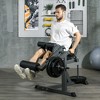 Soozier Seated Leg Raise Machine, Adjustable Leg Extension and Curl Machine for Hip, Thigh and Lower Body Workout - 3 of 4