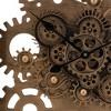 31.5"x37.5" Gears Square Wall Clock Gold - A&B Home: Roman Numerals, Industrial Design, Indoor Decor - 3 of 4
