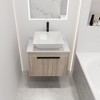 ChicFurnit Bathroom Vanities 24 Inch Wall Mounted Vanity with Ceramic Basin Soft Close Door for Bathroom, Beige, 23.6"*18.9"*23.3" - 2 of 4
