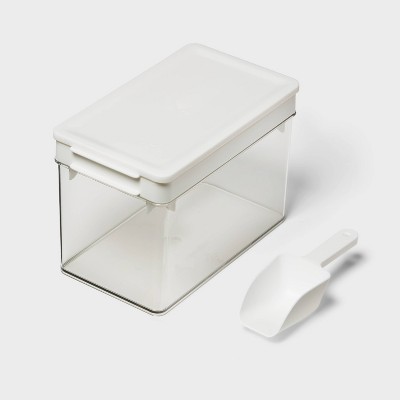 Ice Cube Tray With Lid Bin And Scoop White - Brightroom™: 28-cavity ...