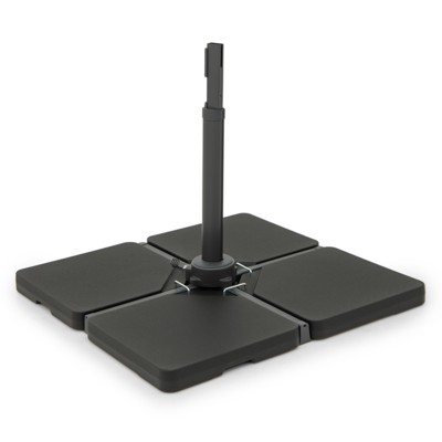 Tangkula 4 Pieces Offset Patio Umbrella Base 220 LBS Large Square Plastic Outdoor Umbrella Stand