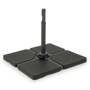 Tangkula 4 Pieces Offset Patio Umbrella Base 220 LBS Large Square Plastic Outdoor Umbrella Stand - 1 of 4