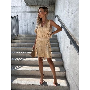 slim fit dress slacks THE METALLIC SANDRA DRESS – HERVÉ LÉGER main image 1