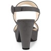 Allegra K Women's Slingback Platform Chunky High Heel Adjustable Buckle Strap Sandals - 3 of 4