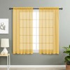 Designer Sheer Voile Rod Pocket Curtains For Small Windows - 2 of 3