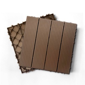 Plastic Composite Deck Tiles Set of 35pcs, Composite Decking Resist Rust, Water, Weather, Indoor&Outdoor, Easy to DIY & Maintain - 1 of 4