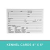 Kennel Cards 4" x 6" - Perfect for Grooming Salons, Animal Shelters, Vet Clinics, or Boarding Businesses - Pack of 100 - 2 of 4