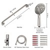 Stainless Steel Slide Bar Grab Rail Set Ada compliant Includes Handheld Shower Head and 79'' Hose - 2 of 4