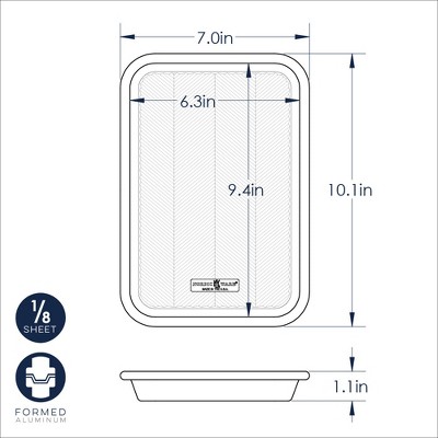 Prism Embossed Aluminum Eighth Sheet Pan for Baking