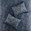 Gulches 5 Piece Queen Jacquard Bedspread Set with Throw Pillows,Navy - 4 of 4