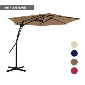 Clihome 10 Ft.Outdoor Patio Cantilever Umbrella with 360 Degrees Rotation & Waterproof Fade-Resistant Canopy with Cross Base - 1 of 4