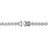 Guili Sterling Silver Rhodium Plated Clear Round Cubic Zirconia 3-Stone Link Bracelet, Modern and Sparkling Design for Stylish Glamour - 2 of 3
