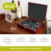 True Wine Tools Boxed Kit with Lever Corkscrew, Foil Cutter, Chrome Bottle Stopper, Aerator Pourer, 2 Worms, Champagne Stopper, Set of 7, Brown - 2 of 4
