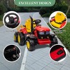 Kids Ride on Tractor with Remote Control, 12V Battery Powered, 35W Dual Motors ,Bluetooth/USB, Safety Belt, 3-Gear-Shift, 7-LED Lights - 4 of 4