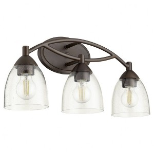 Quorum Lighting Barkley 3-Light Oiled Bronze Fan with Shade - 1 of 1