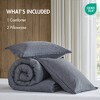 Lyngins Oversized Twill Washed Comforter Set, Cotton Bedding Set, Stone-Washed Comforter & Sham, All-Season Quilt Bedding Set, OEKO-TEX Certified - 2 of 4