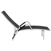 vidaXL Sun Lounger Textilene and Aluminum Black - 4 of 4