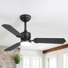 Airsurfer 42 Inch Black Wood Ceiling Fan, Quiet DC Motor Indoor Outdoor Ceiling Fans With Lights Remote Control - 3 of 4