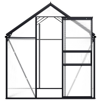 Anthracite Aluminum and Polycarbonate Hobby Greenhouse
