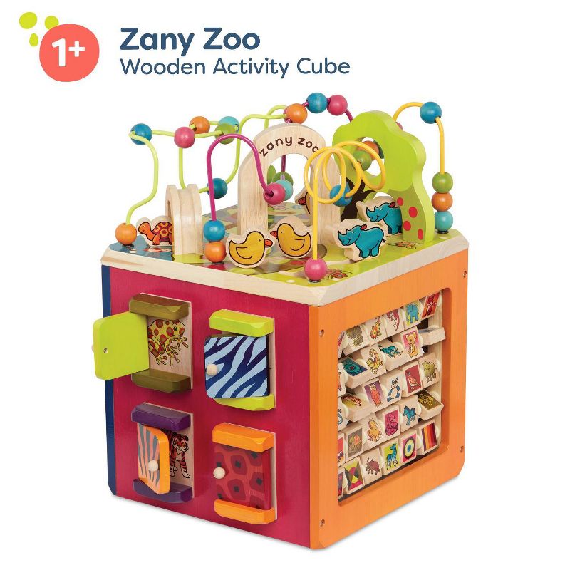 B. toys Wooden Activity Cube - Zany Zoo, 4 of 18