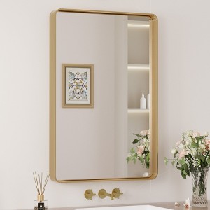 Keonjinn Framed Wall Mirror, Modern Rectangular Bathroom Vanity Mirror, Wall Mounted - 1 of 4