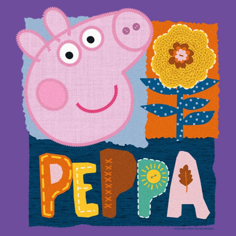 Junior's Women Peppa Pig Spring Portrait T-Shirt, 2 of 5
