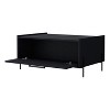 Glendale Coffee Table with Flip-Down Door in Melamine, Black - 2 of 4