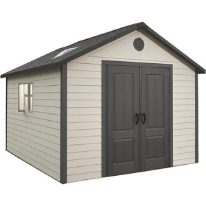 Lifetime 11 ft. x 11 ft. Outdoor Storage Shed, Tan (6433) - 1 of 4