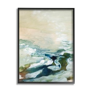 Stupell Industries Modern Beach Waves Splash Framed Giclee Art - 1 of 4