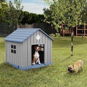 Kumasinova 31"/38" Weatherproof Dog Crate with Ventilation Design,Spacious Small/Medium Dog Crate for Indoor&Outdoor Use,Durable Dog Kennel Furniture - 1 of 4