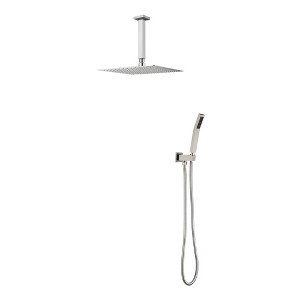 SEVOBAL Shower Faucets, Oversized Rainfall and Handheld Shower System with Full Coverage Design for Modern Bathroom, Silver, 17.3"*14.2"*7.1" - 1 of 4
