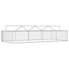 vidaXL Dog Kennel Silver Galvanized Steel Large Dog Kennel Rectangular - 4 of 4