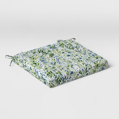 Sammamish Floral Outdoor Seat Cushion DuraSeason Fabric™ Blue - Threshold™