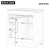 30" Bathroom Vanity with Ceramic Sink Top, Bathroom Storage Cabinet with Door & 2 Drawers, Solid Wood & MDF - ModernLuxe - 4 of 4