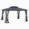 13x10 Outdoor Patio Gazebo Canopy Tent With Ventilated Double Roof And Mosquito net(Detachable Mesh Screen On All Sides) - 2 of 4