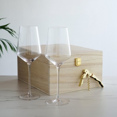 Viski Raye Angled Bordeaux Stemmed Wine Glasses