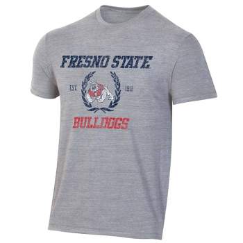 NCAA Fresno State Bulldogs Men's Gray Triblend T-Shirt