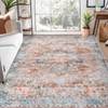 Washable Area Rugs Vintage Distressed Accent Rug with Non-Slip Backing - 4 of 4