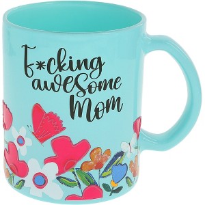 Pavilion Gift Company - Awesome Mom - 18 oz Glass Mug - Drinkware - 1 of 1