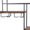 Metal Geometric 7 Bottle Wall Wine Rack with 5 Glass Holder Slots Black - Olivia & May: Indoor Contemporary Storage - 4 of 4