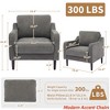 Mid Century Accent Chair for Living Room, Modern Reading Chair for Bedroom,Linen Fabric Upholstered Armchair,Comfy Single Sofa Side Chair - 2 of 4