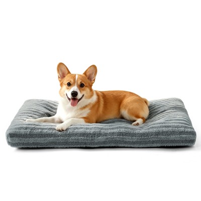 JOEJOY  Super Soft Calming Pet Bed, Reversible Plush Mat with Anti-Slip Base, Comfortable Pad for Dog Crate & Furniture Protection