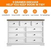 Cabinet Dresser Chest With 9 Drawers, Chest Of Drawers, Bedroom Dresser White - 2 of 4