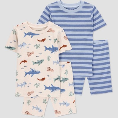 Carter's Just One You® Toddler Boys' 4pc Cotton Snug Fit Pajama Set