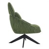 Corduroy Swivel Upholstered High Back Accent Chair with Pillow, Thick Cushion and Ergonomic Design for Living Room - 4 of 4