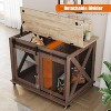 Dog Crate Furniture,37 Inch Indoor Dog Cage with Sliding Barn Door, Farmhouse Wooden Pet House for Small to Middle Size Dogs - 4 of 4
