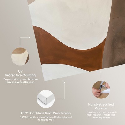 Abstract Beige and Brown Canvas Wall Art, 20" x 24"