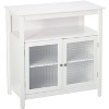Kings Brand Furniture Peracino 2-Door Sideboard Buffet Storage Cabinet, Kitchen Accent Cabinet, White - 2 of 4